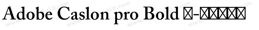 Adobe Caslon pro Bold 粗字体转换